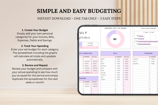 Household Monthly Budget Planner