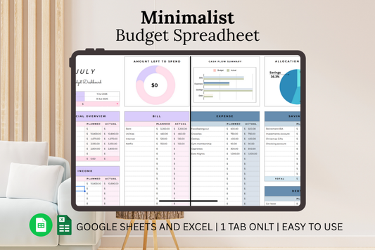 Household Monthly Budget Planner